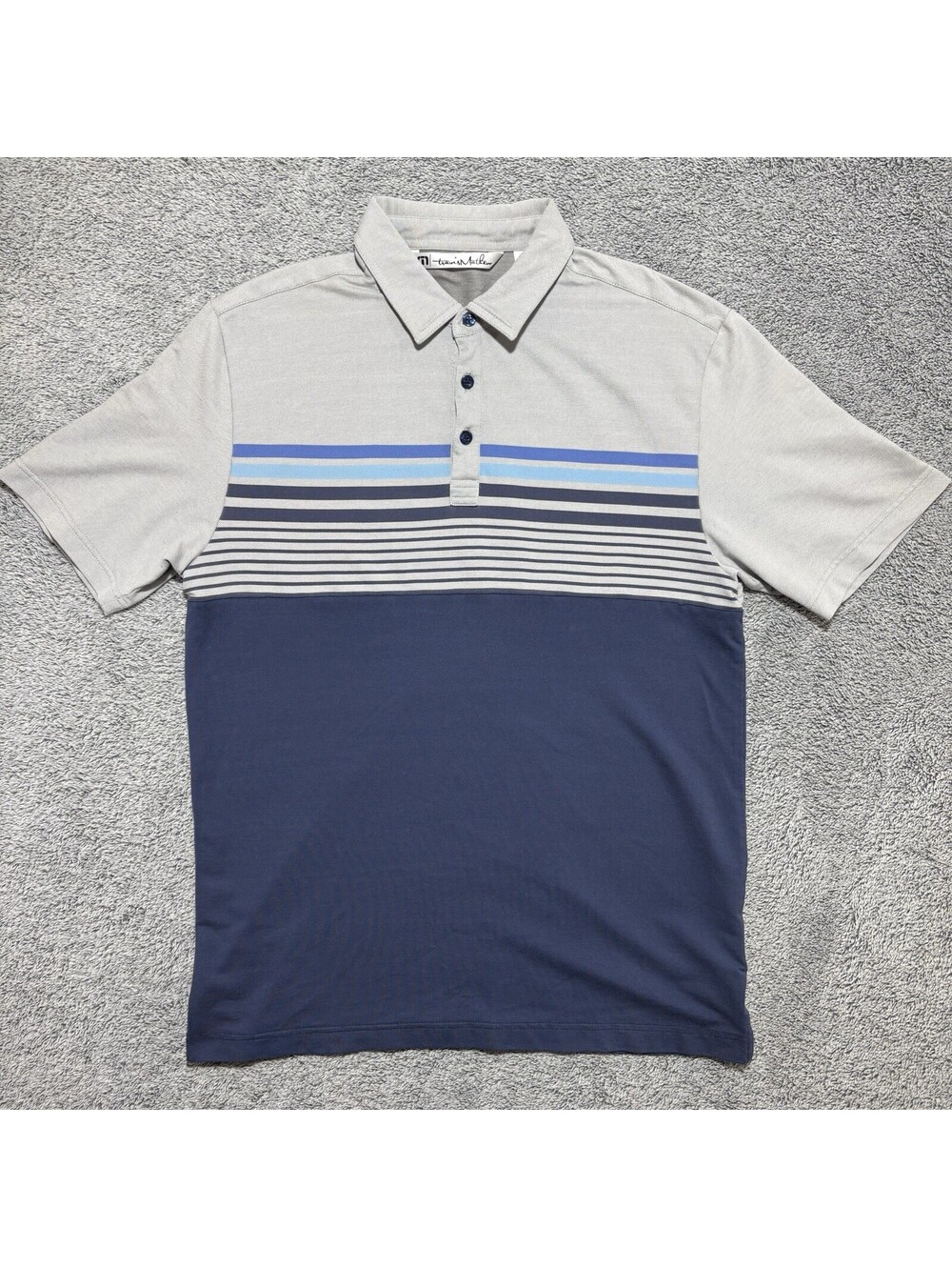 Travis Mathew Golf Polo Shirt Men’s Multicolor Medium Cotton Blend Short Sleeve
